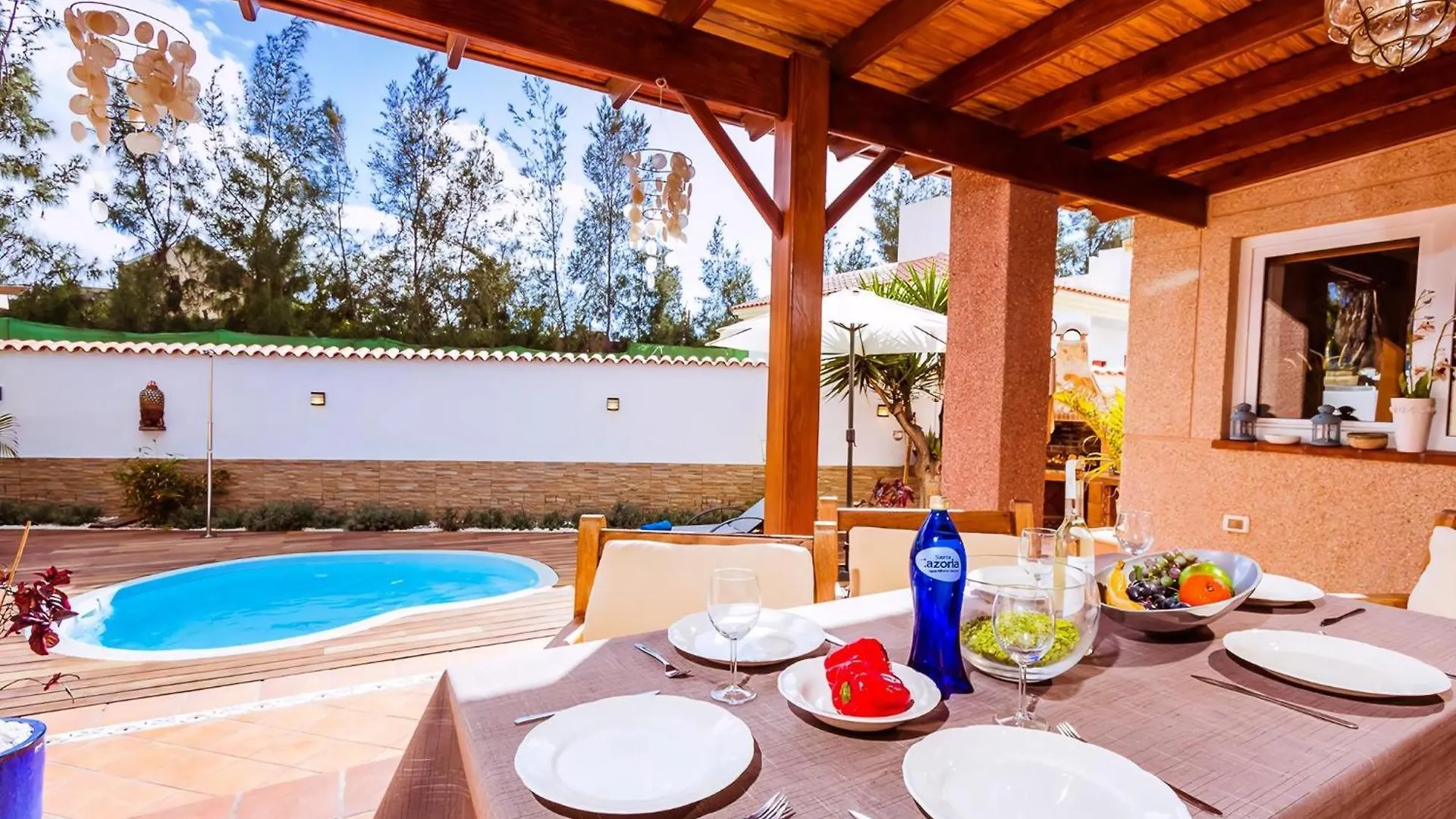 Дом отдыха Strandnahes Ferienhaus Hibiscus Mit Privatem Pool Коральео